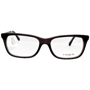 Coach Womens Optical Eyeglasses HC6138U Black Tortoise Rectangular Frame 52mm